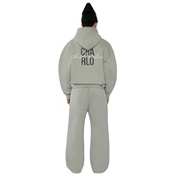 Sweat à capuche zippé épais sur mesure de haute qualité, style streetwear, coupe ample, en molleton français 500 g/m², 100 % coton, poids lourd, pour homme