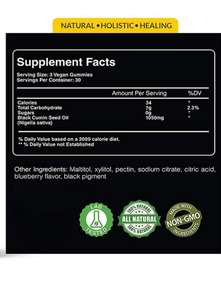 Wholesale <b>Black</b> <b>Seed</b> Oil <b>Gummies</b> with Honey Immune Booster for Skin Glow Heart Health - Product Image 3