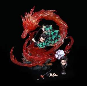Jouets en résine PVC de haute qualité Action & toy Figure avec light <span class=keywords><strong>God</strong></span> Of Fire figurines anime Kamado Tanjirou Demon <span class=keywords><strong>slayer</strong></span> - Product Image 2