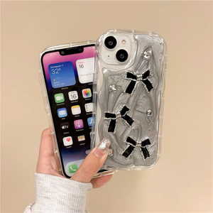 <span class=keywords><strong>Coque</strong></span> pour <span class=keywords><strong>iPhone</strong></span> 17 avec nœud en strass Luxe pour femmes Gouttes de colle Glitter Style coréen Ins Mobile <span class=keywords><strong>iphone</strong></span> 14 pour 15 Pro Max 13 16 - Product Image 2