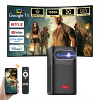 Google-TV Lizenzierter Smart TV Projektor Full HD 1080P 4K-Laser Beamer Outdoor Akku DLP Tragbarer Mini Digital WLAN Mini-Projektor
