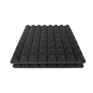 Panneau acoustique en <span class=keywords><strong>polyester</strong></span> à absorption de bruit, 24 pièces, noir, <span class=keywords><strong>mousse</strong></span> insonorisante - Product Image 1