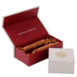 Contenitore di olio essenziale personalizzato scatola di imballaggio per cosmetici scatola di profumo scatola di carta con inserto in seta e lino