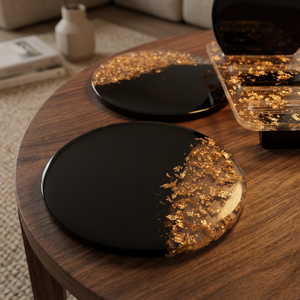 Posavasos de Resina Personalizados de Lujo Moderno, Ecológicos, para Cafetería, Alfombrillas para Tazas de Té, Juego de Manteles Individuales para Mesa - Product Image 1