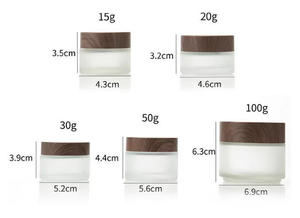 Bouteille en verre givrée noire avec sérigraphie effet bois et bouchon à vis pour masque facial crème, modèle 0214, 30g 100g, sous-emballage - Product Image 6