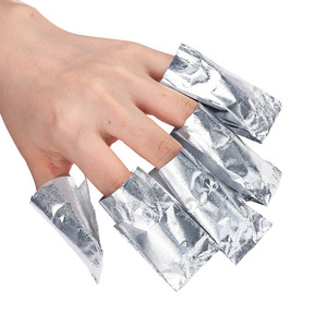 Envolturas de Aluminio para Limpieza de Uñas, Diseño Cuadrado Doble Sólido, Removedor de Esmalte con Algodón para Dedos de Manos y Pies - Product Image 4