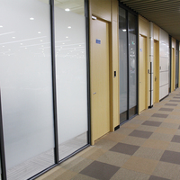 High Quality V80 Glass Partition Wall with Wooden Door Factory Price Half-Glass Room Divider for Office Use