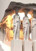 Diffuseur d'huiles essentielles et lampe chauffe-bougie électronique de style temple en béton coulé sur mesure pour la décoration intérieure