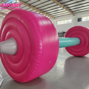 <span class=keywords><strong>Ballon</strong></span> de <span class=keywords><strong>fitness</strong></span> en forme d'haltère rose pour événements d'inauguration, modèle d'haltère <span class=keywords><strong>gonflable</strong></span> pour idées de fêtes - Product Image 2