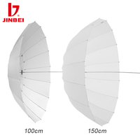 JINBEI 150cm Photo blanche translucide doux photographie diffuseur de lumière parapluie pour Studio Flash stroboscopique