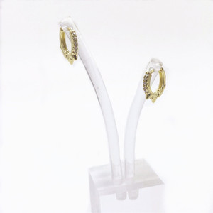 Pendientes de Moda con Diseño Geométrico de Púas, en Oro, Plata y Oro Rosa, Joyería para Fiesta con Engaste de Garra, Zirconia y Remaches Puntiagudos - Product Image 4