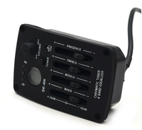 kabat 4-Band EQ Equalizer Preamp Piezo Pickup with LCD Tuner for Acoustic Guitar Stringed Instruments Parts & Accessories