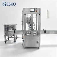 Équipement de remplissage de liquides en ligne ESKO pour gel douche, savon liquide, après-shampoing, sérum cosmétique 100-5000ml avec pompe servo et capsuleuse