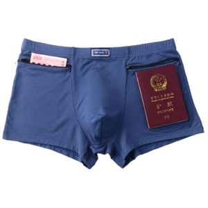 Men's Four Seasons Breathable Anti-Theft Modal Zipper Pocket Shorts Mid-Rise Leisure Sports <b>Pants</b> Disposable Knitted Waist for - Product Image 1