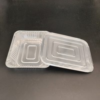 Vente en gros en usine de plateau de papier d'aluminium rectangulaire jetable plaque de cuisson récipient en feuille d'étain avec couvercle