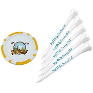 Tee de Golf con Logotipo Personalizado, Chip de Póker, 2, 3, 4 Pulgadas, Novedoso Accesorio Deportivo de Plástico para Práctica, Regalo Promocional, Obsequio Corporativo, Venta al por Mayor - Product Image 1