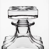 Vente chaude Carré Verre Whisky Carafe Whisky Verre Kit Ensemble Verre Bouteille De Vin
