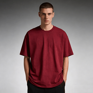 180GSM algodón grueso de calidad en relieve camisetas personalizadas impresas francés Terry Boxy camiseta en blanco negro ropa atlética camiseta para hombres - Product Image 4