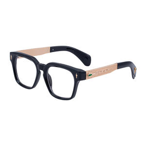 Lunettes de soleil carrées ZS98394B pour hommes, monture en plastique noir et métal, protection UV400, style outdoor - Product Image 2