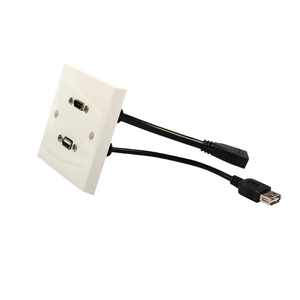 <span class=keywords><strong>Plaque</strong></span> murale multimédia 86*86mm Royaume-Uni avec câbles USB 2.0 en plastique ABS - Product Image 3