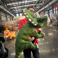 Marionnette de dinosaure animatronique grandeur nature en acier et silicone, fabriquée sur mesure, pour parcs à thème, écoles, utilisation en extérieur - Marque Dinocity