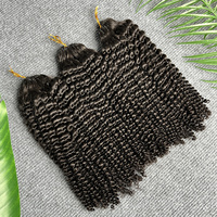 Nouvelle extension de cheveux humains DIY 2026 à micro-anneaux pour tresses, extensions à plumes, tressage sans nœuds, lot de cheveux humains sans trame