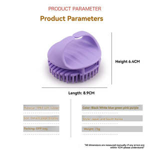 Custom logo Shampoo Massage Hair Scalp Comb Brush Scrub <strong>Heeta</strong> Scalp Care Hair Brush Soft Bristles for Deep Cleansing Hair Growth - Product Image 3