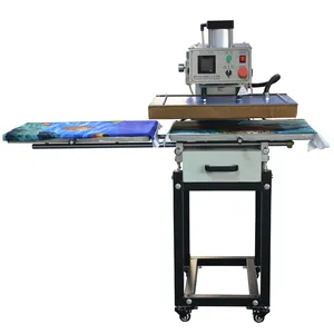 Guangzhou Fabrikant Pneumatische Bodem Glasplaat Moving Afdrukken Combo Sublimatie Warmte Persmachine