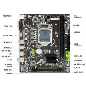 ESONIC H310 B250 Chipset M.2 DDR4 Máy tính để bàn Bo mạch chủ LGA 1151 USB3.0 mATX PC máy tính <span class=keywords><strong>Mainboard</strong></span> cho Intel <span class=keywords><strong>6</strong></span>/7/8/9th gen - Product Image 2