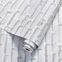 Película de PVC con Textura de Ladrillo LONMAY, Impermeable y Resistente a los Arañazos, para Renovación de Interiores de Hoteles, Cafeterías, Tiendas Minoristas y Restaurantes