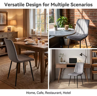 Chaise de salle à manger en velours pour la maison et l'appartement, chaise rembourrée de luxe pour le salon et la cuisine