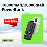 Batterie Externe Portable Haute Capacité 20000mAh LED Charge Rapide Ports USB-C et Micro USB Chargeur Rapide 2-en-1 Type-C pour Utilisation Extérieure