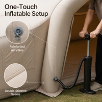 Grande tente gonflable à deux pièces, imperméable, portable, commerciale, familiale, pour le camping en plein air, tente gonflable de type chapiteau