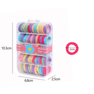 Caldo 60 pz/scatola elastico per donne ragazze adolescenti bambini carini cerchio per <span class=keywords><strong>capelli</strong></span> elastico buona corda elastici in Nylon fasce per <span class=keywords><strong>capelli</strong></span> - Product Image 2