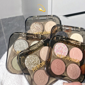 HERORANGE Paleta <span class=keywords><strong>de</strong></span> <span class=keywords><strong>sombras</strong></span> <span class=keywords><strong>de</strong></span> ojos <span class=keywords><strong>de</strong></span> 4 colores, ideal para viaje, juego <span class=keywords><strong>de</strong></span> maquillaje, brillo mate, sombra <span class=keywords><strong>de</strong></span> ojos, paleta <span class=keywords><strong>de</strong></span> contorno - Product Image 4