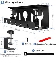 Gestion des câbles sous le bureau, organisateur de câbles, gestion des fils, support de câbles de bureau robuste pour bureau debout