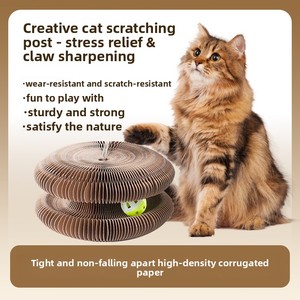 Tiragraffi per Gatti a Fisarmonica a Forma <span class=keywords><strong>di</strong></span> Testa <span class=keywords><strong>di</strong></span> Organo, Resistente all'Usura, Senza Polvere, Giocattolo per Gatti, Allevia la Noia, Affilatura Artigli - Product Image 2