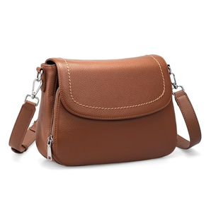 Genuine Leather Crossbody Bags for Women with Built in RFID Wallet <b>Medium</b> Womens Saddle Bag Cross Body <b>Purse</b> - Product Image 1