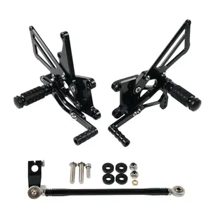 Motosiklet CNC ayarlanabilir ayak pegs arka setleri Triumph T509/T595/955i/Speed Triple 05-10 sokak bisikleti