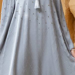 Abaya de luxe sur mesure élégante de qualité supérieure pour femmes musulmanes, tissu de haute qualité, robe de luxe - Product Image 2