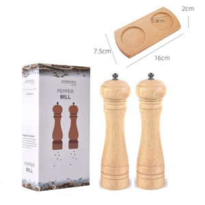 Broyeur pratique en chêne en acier inoxydable noyau en céramique manuel ensemble de base polyvalent moulin <span class=keywords><strong>bouteille</strong></span> d'assaisonnement - Product Image 6