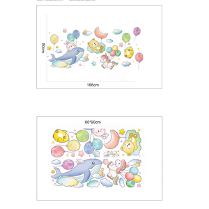 Palloncini creativi rosa per la stanza della ragazza <span class=keywords><strong>adesivi</strong></span> <span class=keywords><strong>murali</strong></span> per unicorno per la decorazione della camera da letto dei bambini - Product Image 6