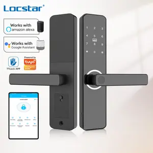 Sécurité Ttlock Tuya Wifi électronique biométrique empreinte digitale entrée sans clé clavier numérique intelligent serrure de porte pour la maison