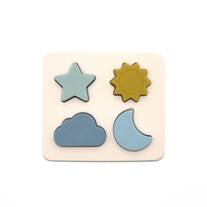 Juguete en forma de rompecabezas de silicona para bebé, mordedor educativo, Desarrollo Temprano - Product Image 4