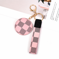 Porte-clés de luxe en cuir PU, nouveau design 2026, avec anneau métallique durable, style INS, pour sac à main, sac à dos, pendentif pour femme