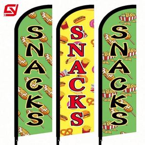 Banderas Personalizadas de Poliéster 100% con Impresión Digital, Banderas Tipo Pluma Flying Burgers, Venta al Por Mayor de Fábrica - Product Image 4