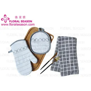 High Quality Eco Friendly Cotton Kitchen Gloves Oven Mitts