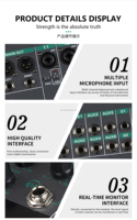 GAX-DM18 Console de Mixage Professionnelle 18 Canaux Meilleur Prix Table de Mixage Audio Contrôleur DJ avec 99DSP