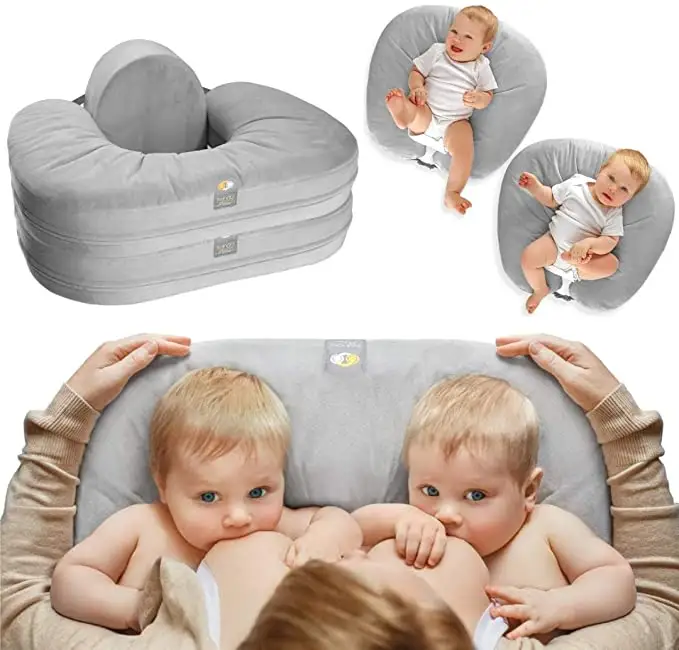 Twins Breastfeeding Pillow Two Lounge Pillows XS to Plus Size Woman Babies Breastfeeding Pillow