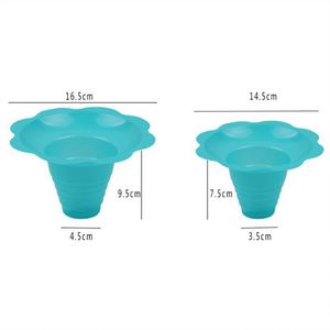 High Quality New Ideas Flower <b>Plastic</b> Ice Cream <b>Cup</b> Cone Shaved Ice <b>Cup</b> 4oz 8oz Flower Small Bowls - Product Image 4